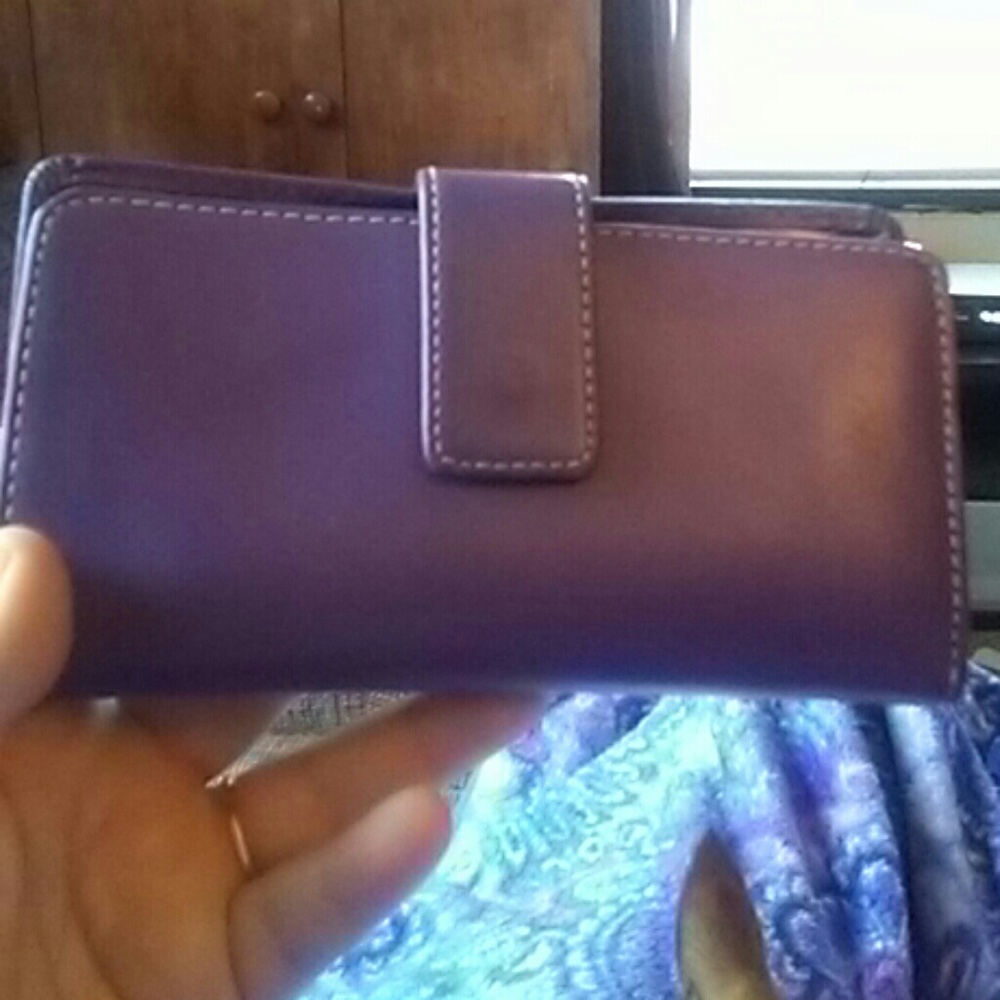 Purple fossil wallet